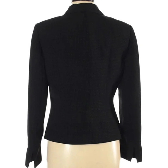 Le Suit Polka Dot Black Blazer Size 6 - Picture 2 of 7